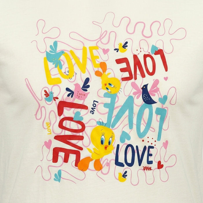 Girls Tweety Love Print T Shirt And Jogger Set