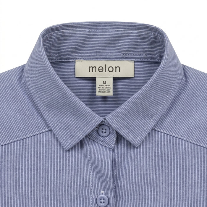 Men Waffle Knit Long Sleeve Shirt With Chest Pocket