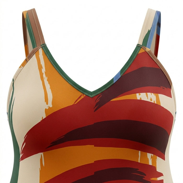 Women Abstract Sleeveless Maxi Dress