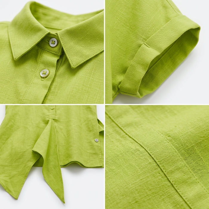 Women Asymmetrical Button Front Top