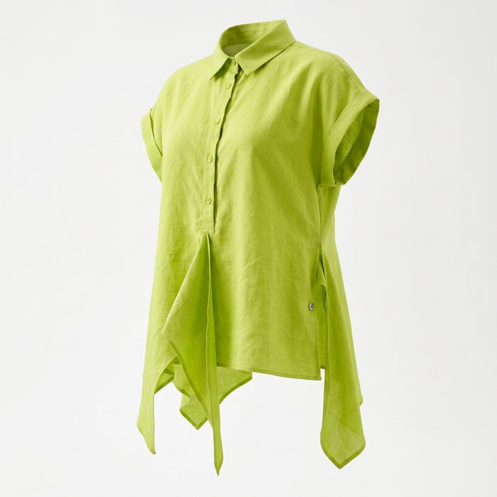 Women Asymmetrical Button Front Top