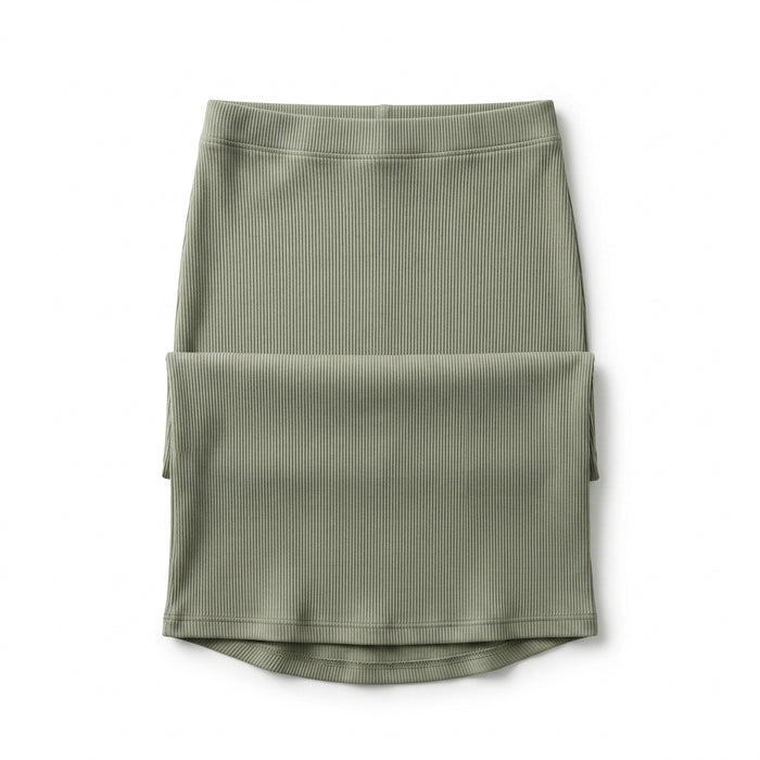 Women Basic Maxi Skirt With Side Slit
