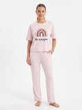 Women Be Unique Short Sleeve Pajama Set