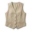 Women Button Front Sleeveless Vest