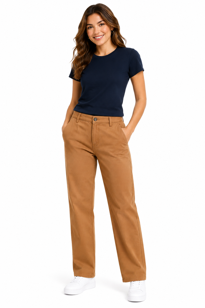 Women Classic Straight Leg Casual Pants