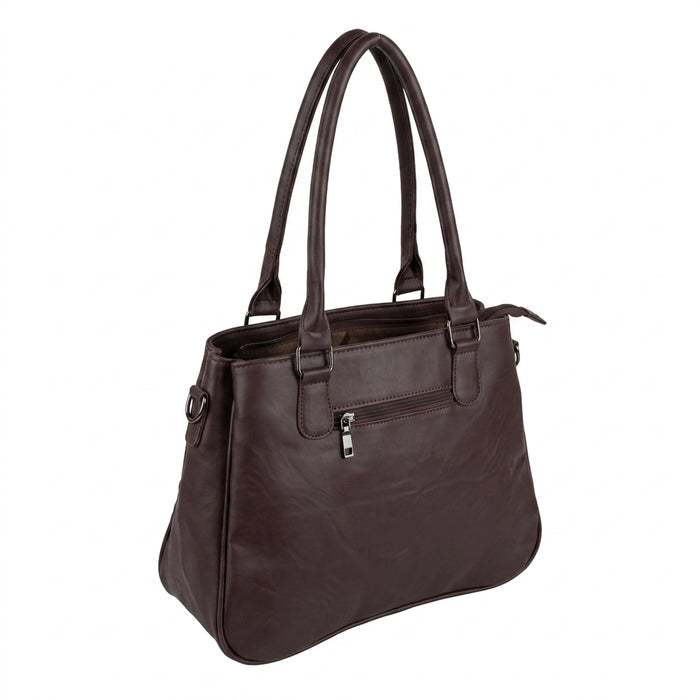 Women Classic Zip Front Shoulder Tote Bag