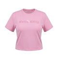 Women Crew Neck Graphic T Shirt Hello Kitty