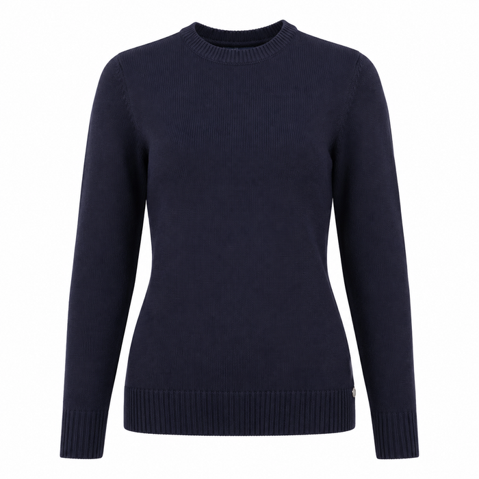 Women Crew Neck Knitted Pullover