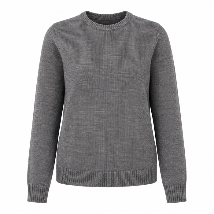 Women Crew Neck Knitted Pullover