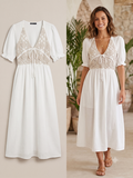 Women Crochet Midi Dress