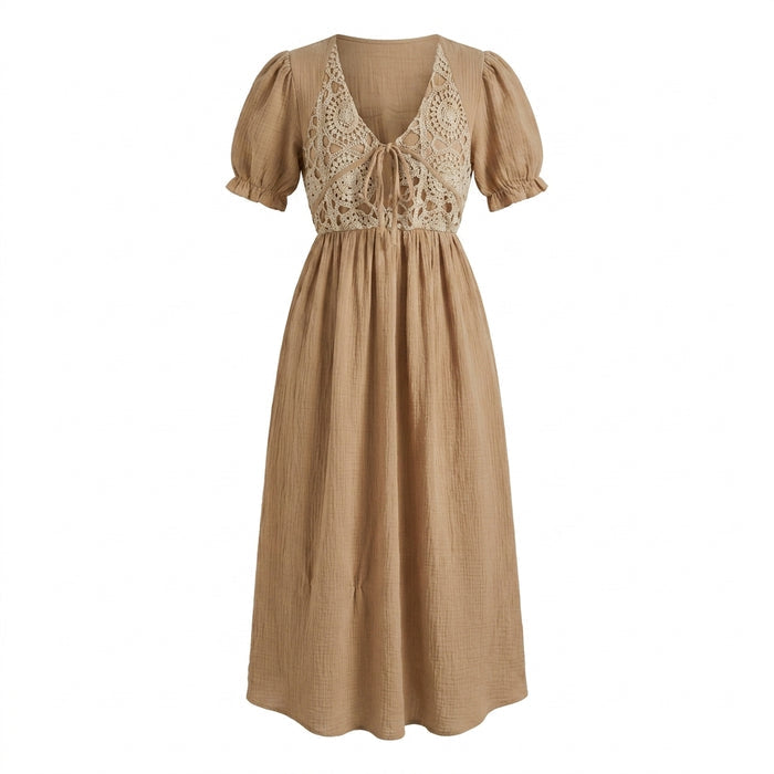 Women Crochet Midi Dress