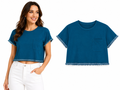 Women Cropped Pocket T Shirt