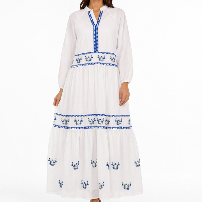 Women Embroidered Midi Dress