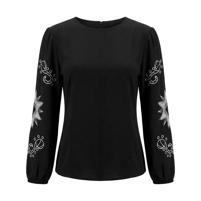 Women Embroidered Sleeve Blouse