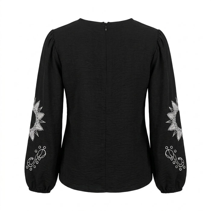 Women Embroidered Sleeve Blouse