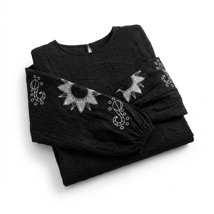 Women Embroidered Sleeve Blouse