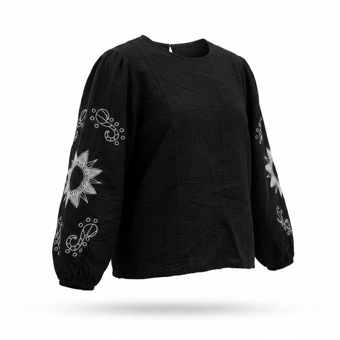 Women Embroidered Sleeve Blouse