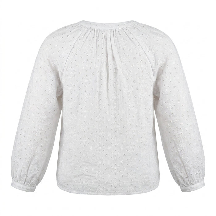 Women Eyelet Embroidered Blouse