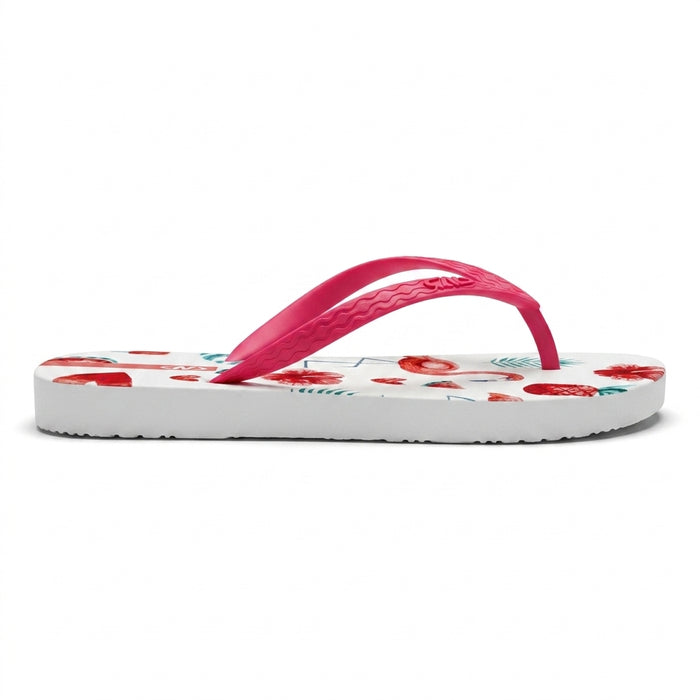 Women Flamingo Print Flip Flop Sandals With Straps