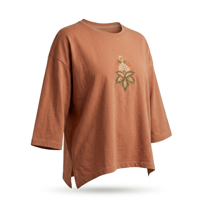 Women Floral Embroidered Long Sleeve Top