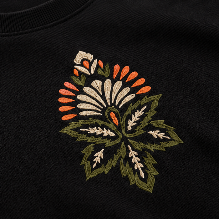 Women Floral Embroidered Long Sleeve Top