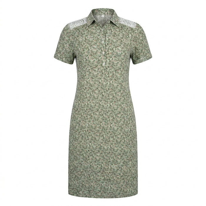 Women Floral Lace Shoulder Short Sleeve Nightdress
