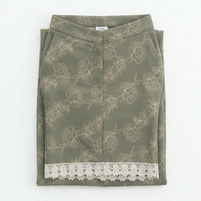 Women Floral Print Wide Leg Pants