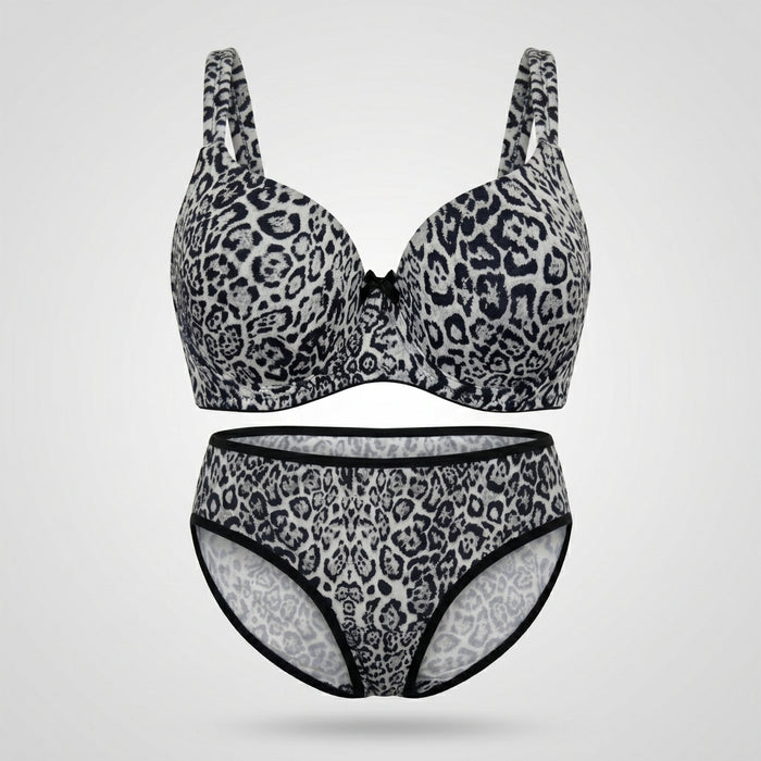 Women Floral Print Wire Free Lightly Padded Bra And Brief Set