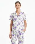 Women Floral Short Sleeve Pajama Set
