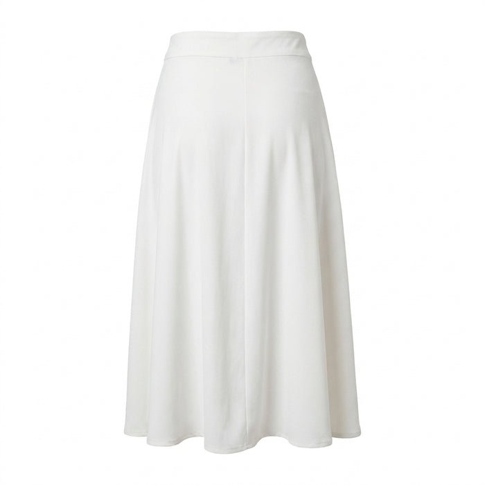 Women Front Drape Midi Skirt