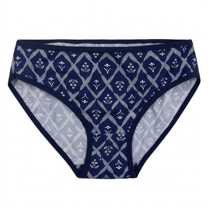 Women Geometric Print Wire Free Lightly Padded Bra And Brief Set