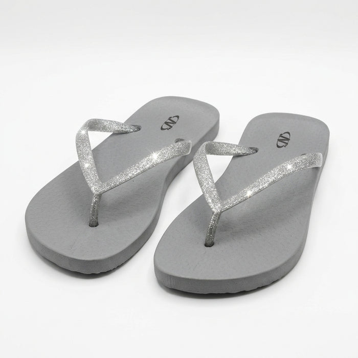 Women Glitter Strap Flip Flop Sandals