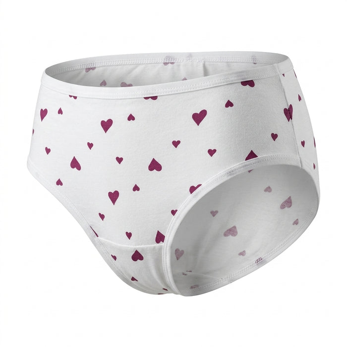 Women Heart Print Lightly Padded Bra And Brief Set