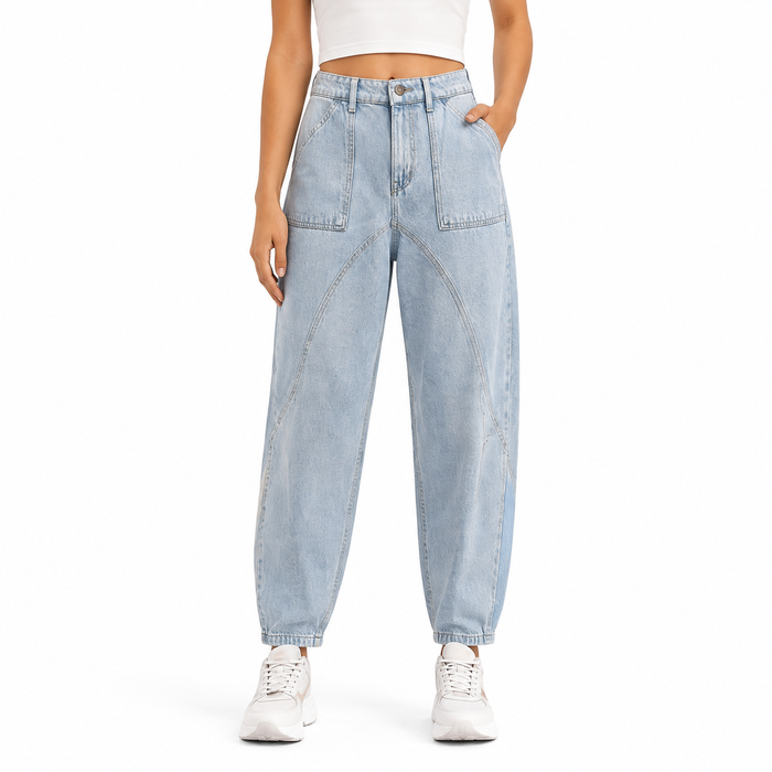 Women High Waist Wide Leg Jeans