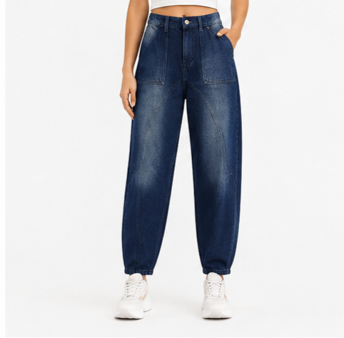 Women High Waist Wide Leg Jeans