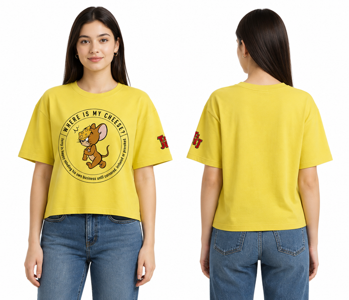 Women Jerry Graphic T Shirt Where Is My Cheese