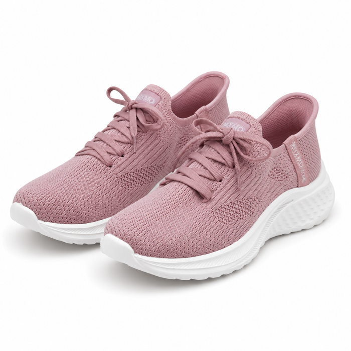 Women Knitted Lace-Up Sports Shoes