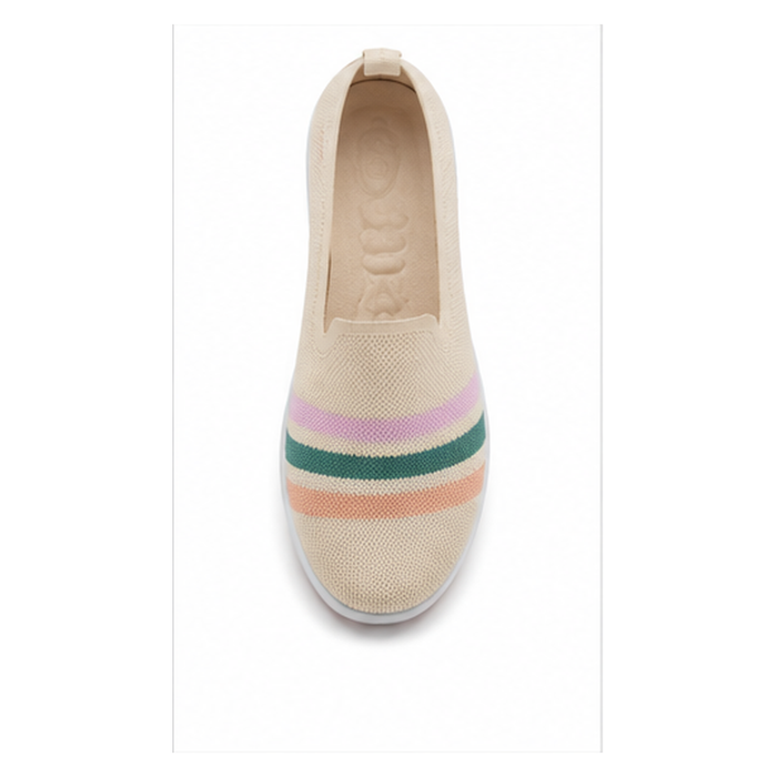 Women Knitted Striped Slip-On Shoes