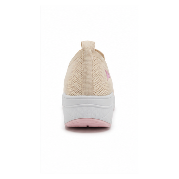 Women Knitted Striped Slip-On Shoes