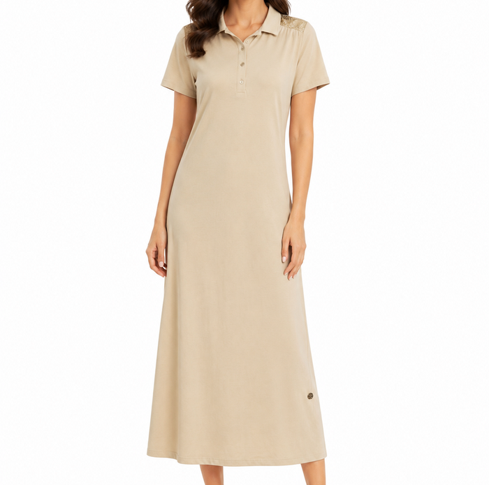 Women Lace Shoulder Short Sleeve Nightdress