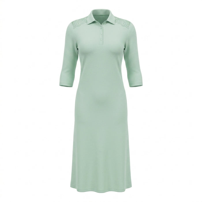 Women Lace Shoulder Short Sleeve Nightdress
