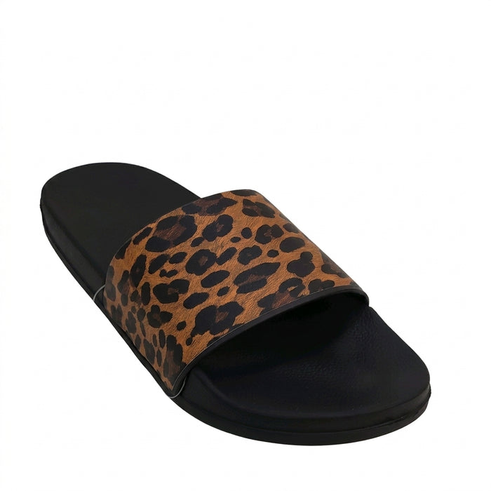 Women Leopard Print Slide Sandals