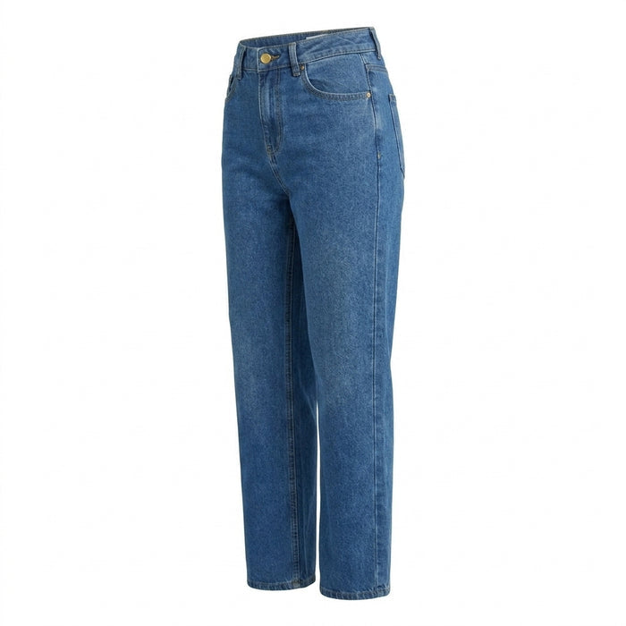 Women Mid Wide Leg Denim Jeans