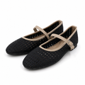 Women Perforated Mary Jane Flats