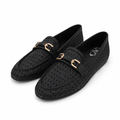 Women Perforated Metal Detail Loafers