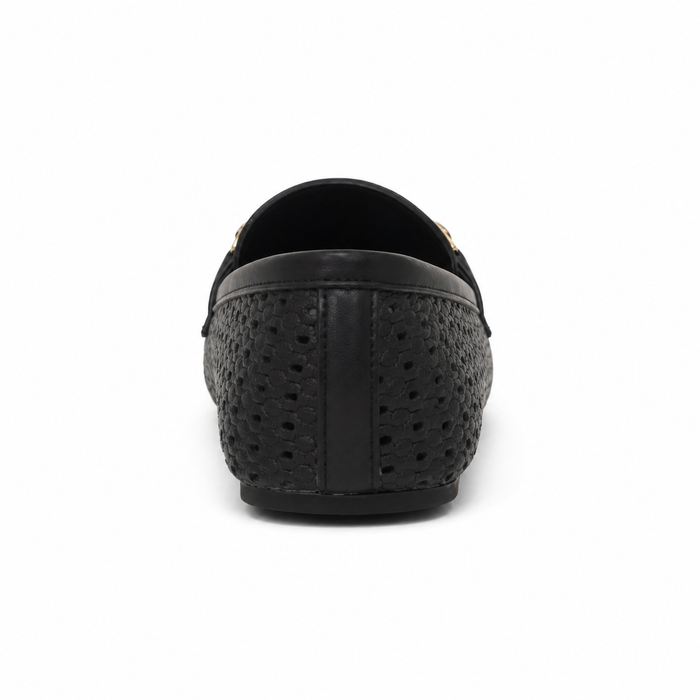 Women Perforated Metal Detail Loafers