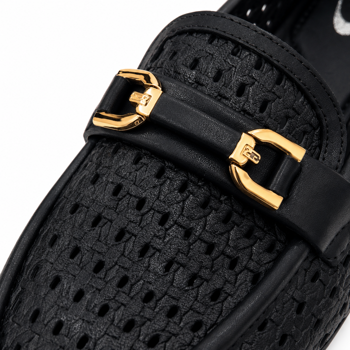 Women Perforated Metal Detail Loafers