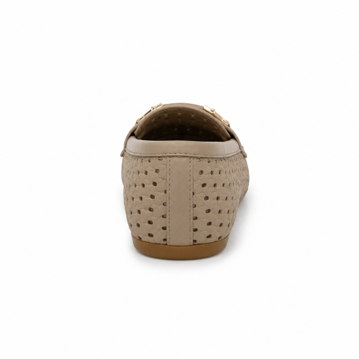 Women Perforated Metal Detail Loafers