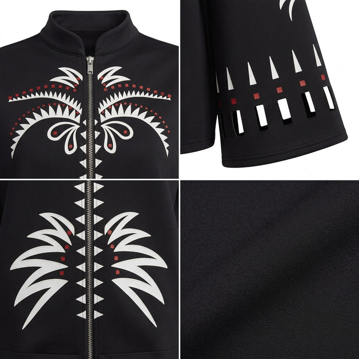 Women Printed Button Front Blouse