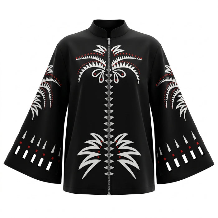 Women Printed Button Front Blouse